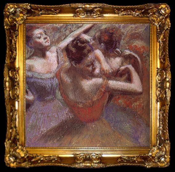 framed  Edgar Degas Dancer triming dress, ta009-2